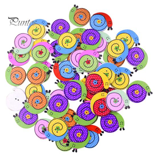 50 шт. деревянные пуговицы в виде птицы, бабочки, совы, улитки и сердца для шитья своими руками, скрапбукинга