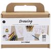 DIY Drawing Kit - Creativ Company - Mini Kit - White - For Children - Learn To Draw