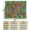 Карта Stardew Valley Животные Мягкое теплое одеяло Плюшевое одеяло для путешествий Забавный фланелевый плед для гостиной Покрывало для дивана-кровати