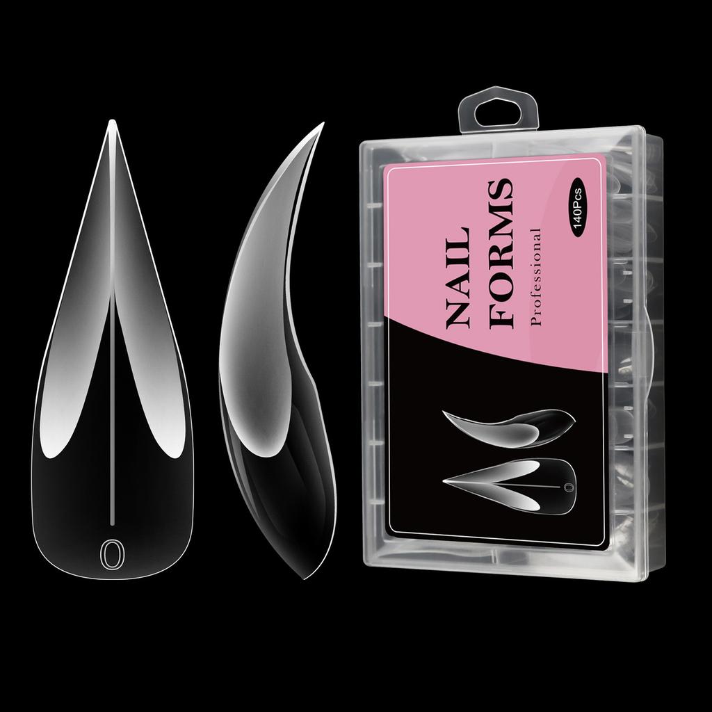 Кристальные формы для наращивания гелем Полное покрытие ABS-форма с градуированной шкалой Профессиональный инструмент для акрилового нейл-арта Высокая прозрачность