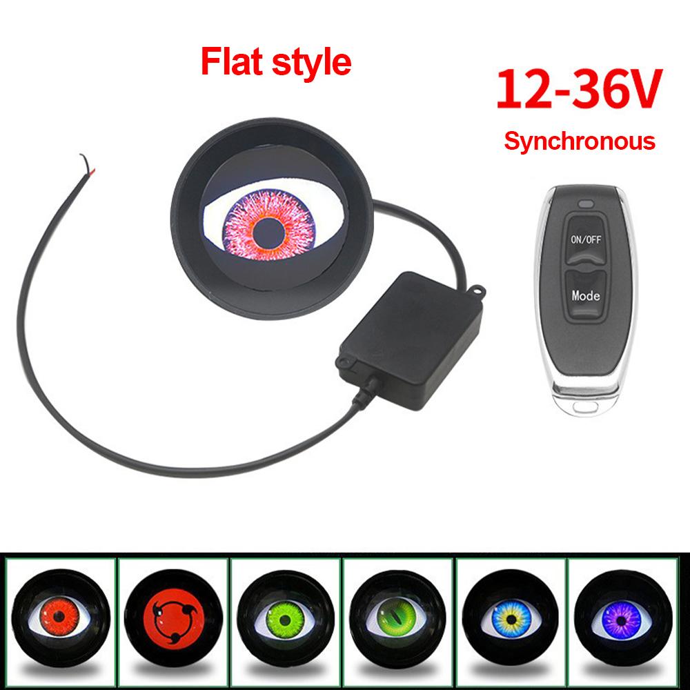 12В-36В Фара с дьявольским глазом, динамические фары дьявольский глаз с регулируемым рисунком глаза для автомобиля, мотоцикла