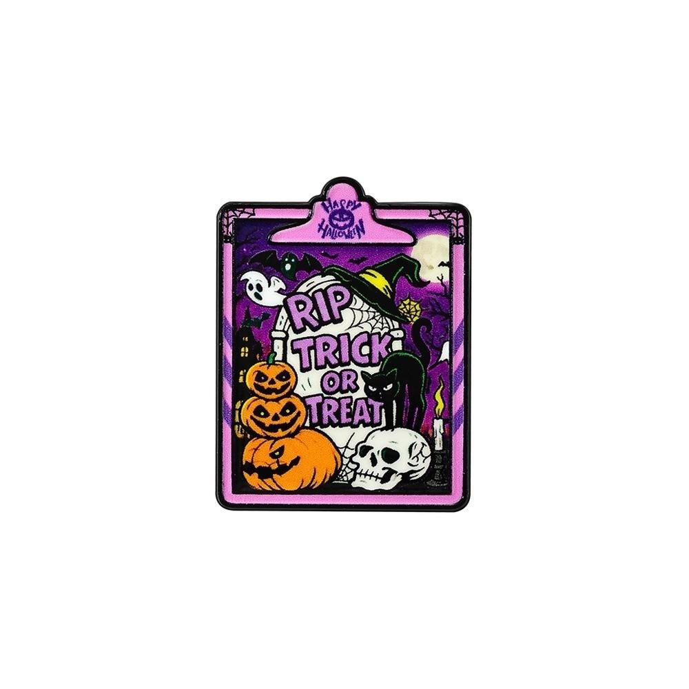 Creative Halloween Badges Zinc Alloy Metal Badge Eerie Skullhead Pumpkin Broochs Halloween Decor