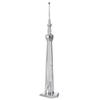 Tenyo Metallic Nano Puzzle Culture, Science, and Building Series Tokyo Skytree(R) T-MB-002 Stainless Steel Material, No Adhesive Required, 0.2mm