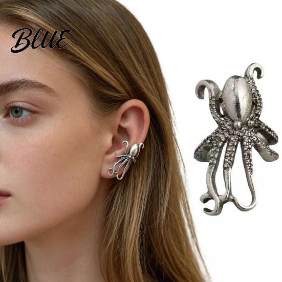 Vintage Octopus Earrings 1Pc Ear Cuff Earring Non Pierced Cartilage