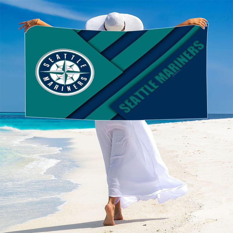 Seattle mariners Print Beach Towel, Large Soft Quick Dry Towel for Beach Camping Swimming