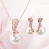 1 комплект, женские серьги, антиаллергенные блестящие серьги с имитацией жемчуга со стразами, комплект ожерелья, подарок
