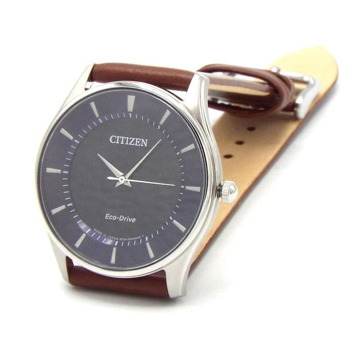 Citizen Мужские тонкие часы Eco-Drive BJ6480-51L/LBR (синий)
