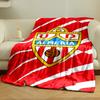 Red Soccer Team Designed Flannel blanket for bedroom, living room, sofa, and nap