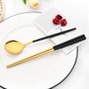Зеркало, ложка, вилка, палочки для еды, набор посуды, 3 шт., столовая посуда из нержавеющей стали, золотой западный набор столовых приборов, кухонные принадлежности для ужина