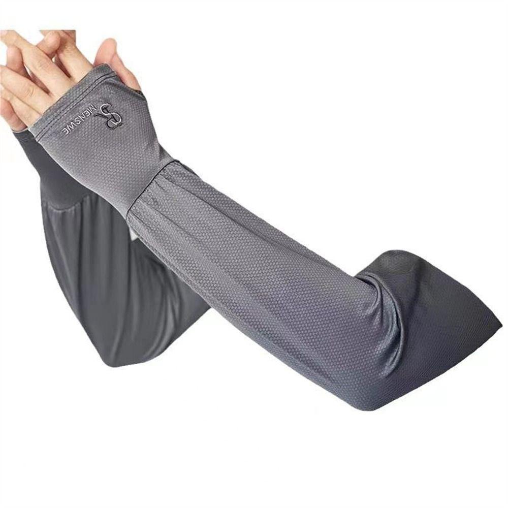 Ice Silk Anti UV Arm Covers Sunscreen Driving Gloves Thin Arm Protector  Female
