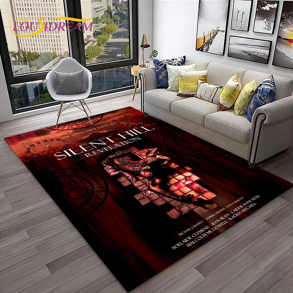 Ковер с изображением из фильма ужасов 3D Silent Hill для дома, гостиной, спальни, дивана, игровой комнаты, прихожей, Декор, Ковер с нескользящей основой