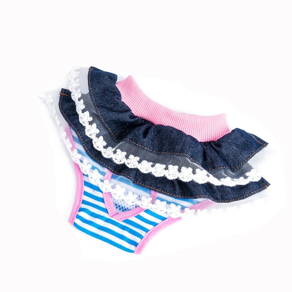 Подгузник для собаки Менструальные трусы Кружевные кошачьи шорты Принадлежности для щенков Физиологические трусы для питомца Для собаки/кошки