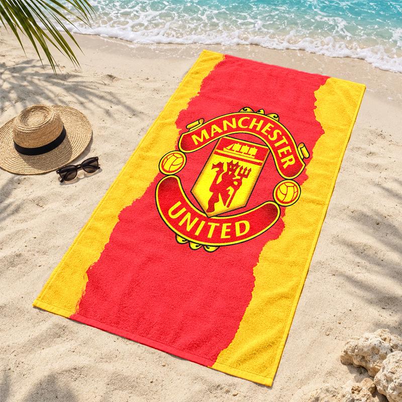 FC Manchester Microfiber Beach Towel Quick Dry Sand Free Lightweight Beach Towels for Travel Swimming Camping