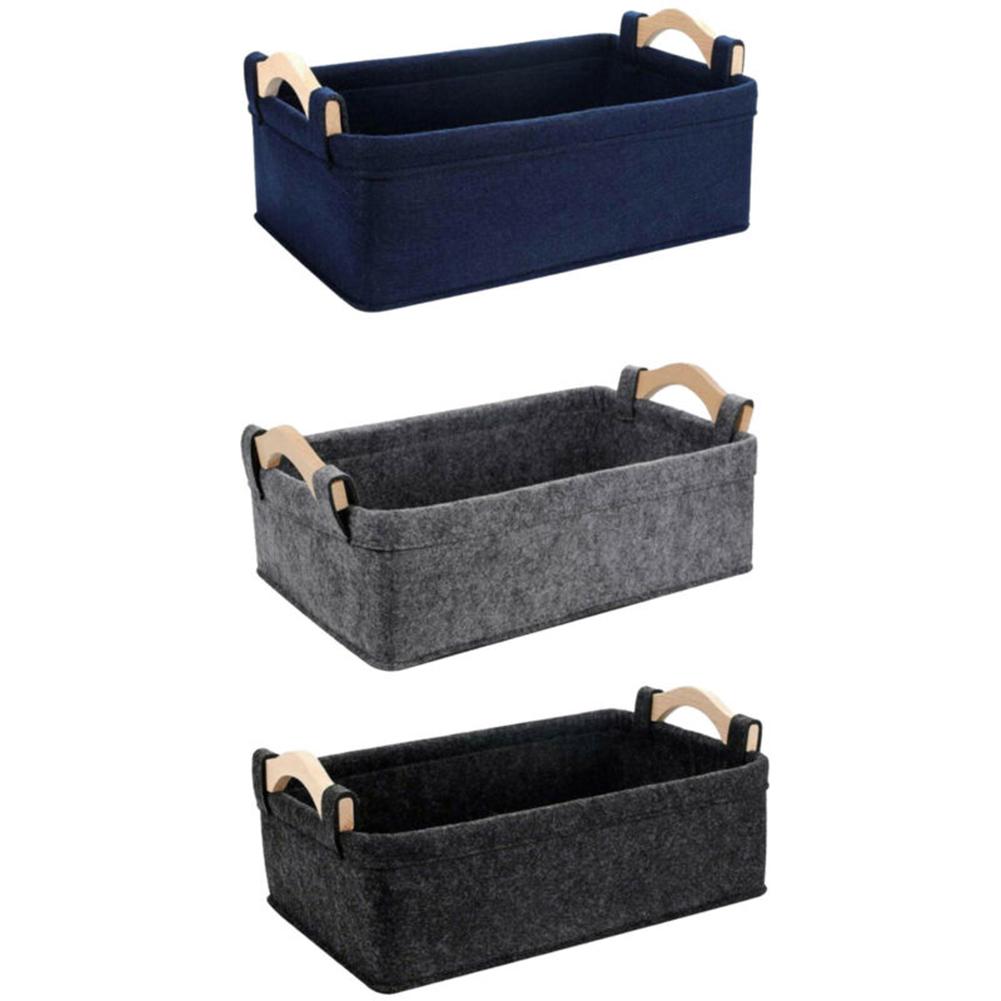 Box Storage Basket Felt Square Washable Durable Store Blankets Clothes