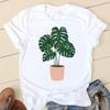 Women T-shirts Ladies Plant Nice Printing Fashion Short Sleeve Cartoon Clothes O-neck Spring Summer Female Tee Graphic Tshirt