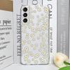 Летний чехол с цветком ромашки для Samsung Galaxy S25 S24 S23 S22 Plus S21 Ultra S20 FE Ударопрочный прозрачный мягкий чехол Fundas