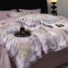 Light Luxury and High-end All Cotton Brushed Thickened Warm Autumn and Winter Four Piece Set - Huaxijian Purple