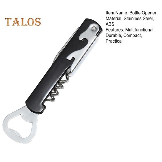 Открывалка для бутылок 3 в 1, дизайн, прочный штопор для вина, открывалка для пива из нержавеющей стали с резаком для домашней кухни