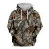 Men and Women Outdoor Fishing Camping Hunting Clothing Spring and Autumn Maple Leaf Camouflage 3D Hoodie Fashion Hooded Jacket