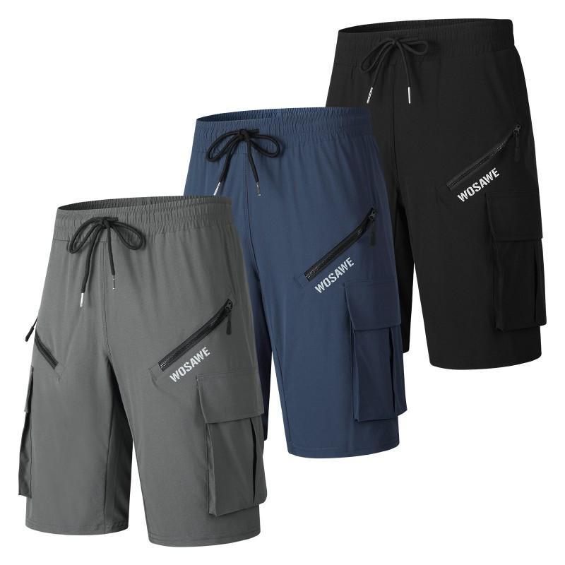 Men Women Cycling Shorts With Gel Pad Mountain Bike Trail Downhill 5/8 Length Quick Dry Breathable Riding Pants