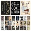 Toilet Sign Vintage Funny Metal Posters Tin Sign WC Lavatory Toilettes Wall Art Bathroom Restroom