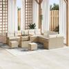 VidaXL 13-piece Garden Sofa Set Beige Polyrattan, Modern Furniture for Garden and Terrace, Outdoor Lounge 3362196