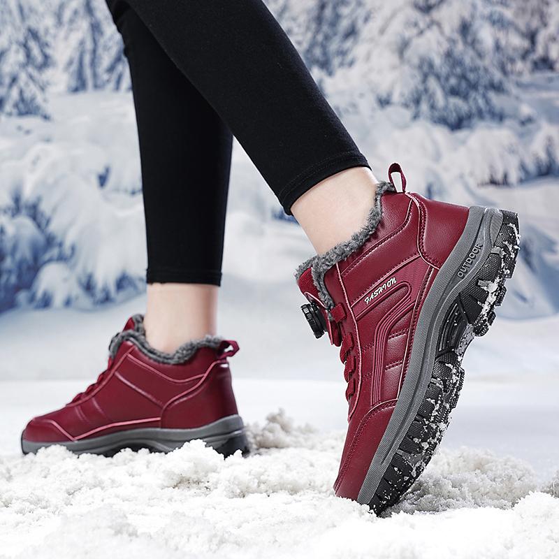 2024 Мужские кроссовки Зимние треккинговые ботинки Водонепроницаемые ПУ Теплые зимние ботинки Мужская рабочая повседневная обувь Нескользящие ботильоны Большие размеры 39-48