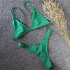 2 Pcs/Set Lady Swimwear Padded Bathing Breathable G-string Swimwear Garment