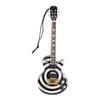 Guitar Ornament Decoration Lifelike Wooden Miniature Electric Guitar Model with Lanyard for Bedroom Living Room Office