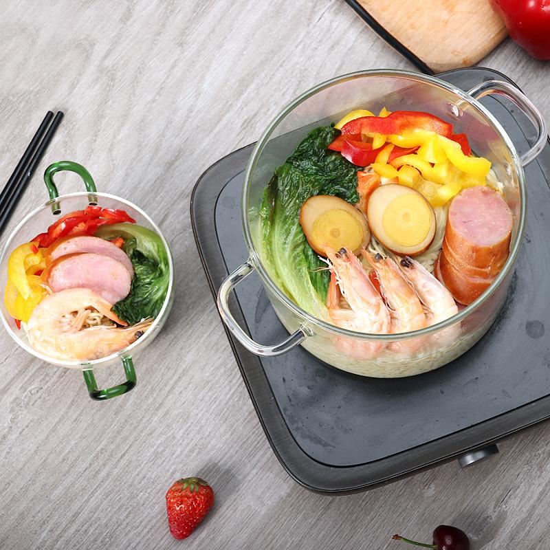 Luxury Heat Resistant clear Large Storage Fruit Salad Glass Bowls