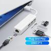 High-Speed USB Ethernet Adapter Type C USB 2.0 USB Hub 10/100 Ethernet 3 Ports Ethernet Adapter Network Card for Laptop