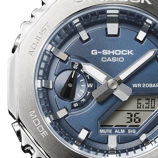 Casio Мужские часы G-SHOCK GM-2110D-2BJF [G-SHOCK цифровая аналоговая комбинированная модель] круглые серебристые