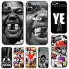 Чехол для телефона Kanye West 'Задира' для iPhone 17 16,15,14,13,12,11,Pro,XS,Max,XR,Plus,Mini Мягкий силикон Черный Ударопрочный