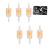 Universal Motorcycle Fuel Filter 6mm Corrosion Resistant Plastic Construction Tool Free Installation Fits Multiple Bike Models