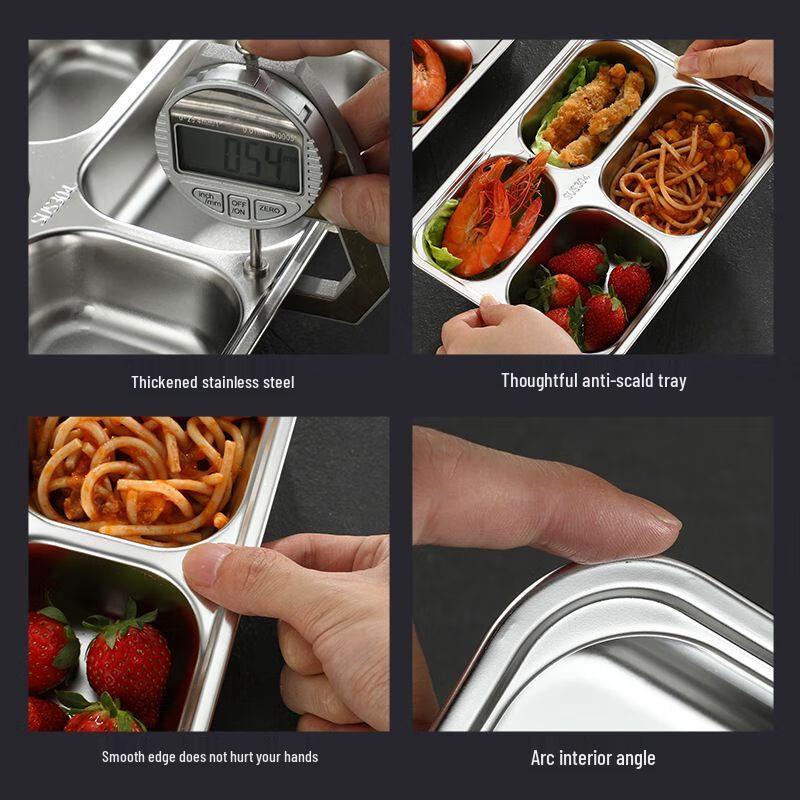 Anmu 304 Stainless Steel 5-Compartment Lunchbox with Lid