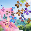 10PCS Random Color Magic Flying Butterfly - Wind Up Toy Bookmark Internet Celebrity Colorful Simulation Party Gift