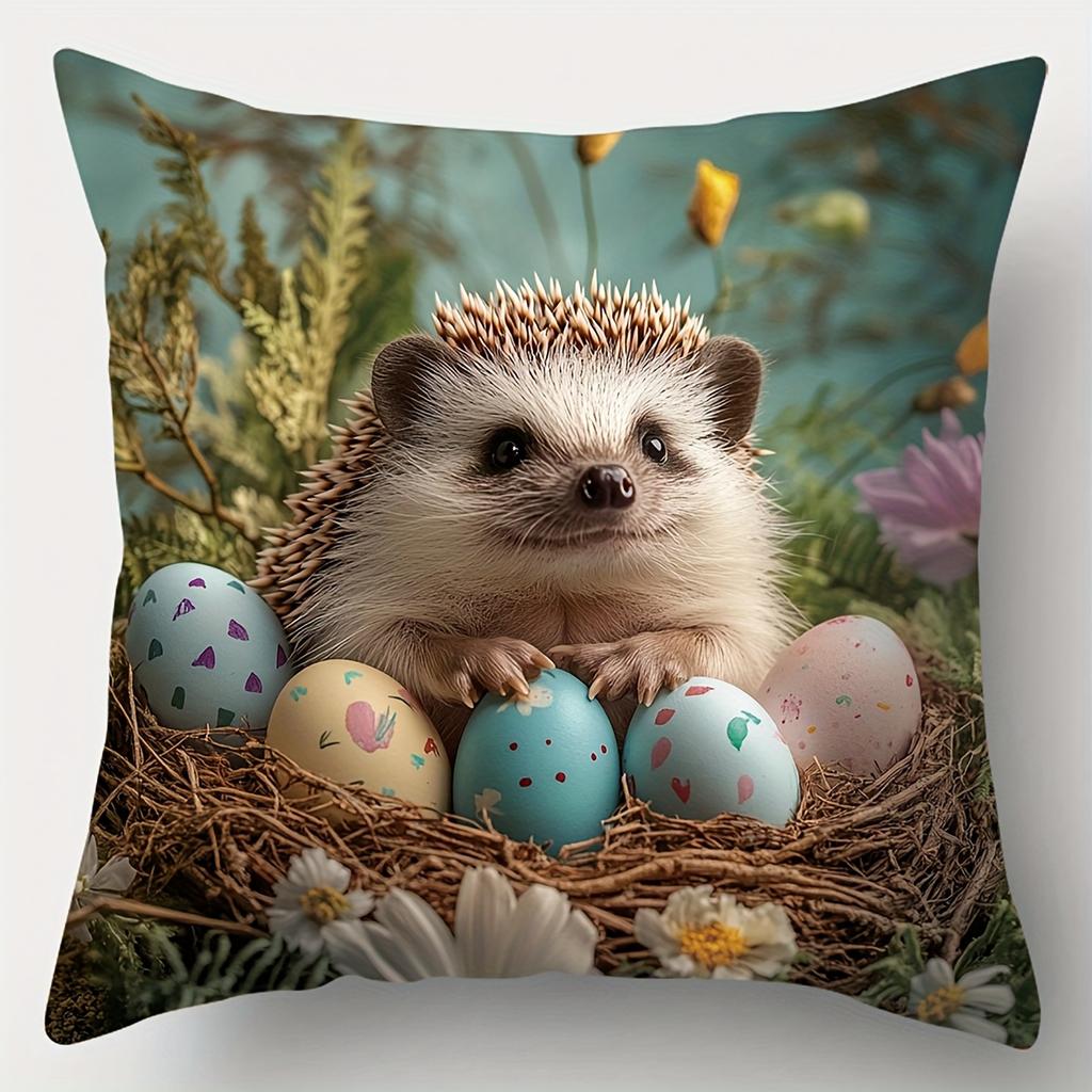 4-Piece Modern Easter Pillowcase Set – Woven Fabric With Zipper Closure