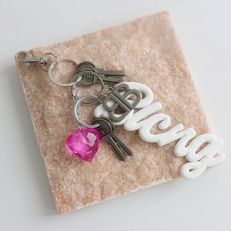 2024 Усовершенствованный мягкий силиконовый кулон для сумки с буквами и брелок