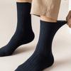 1/5 пар 36-46 Плюс Высококачественные Мужские Деловые Хлопковые Носки Средняя Вертикальная Полоска Дышащие Спортивные Носки