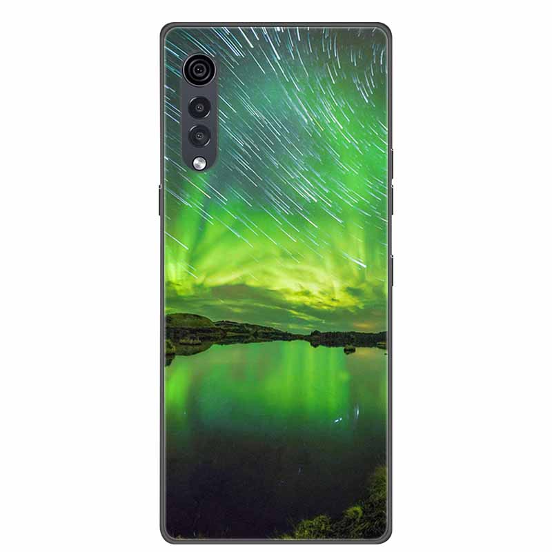 Для телефона LG Velvet Роскошный Чехол Черный Мягкий Силикон ТПУ Задняя Крышка для LGVelvet 5G Funda LMG910EMW Защитный Колпачок Capa Мультяшный Coque