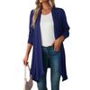 Spring Autumn Women's Cardigan Solid Color Long Sleeve Cardigan Coat Long Style Tops Female