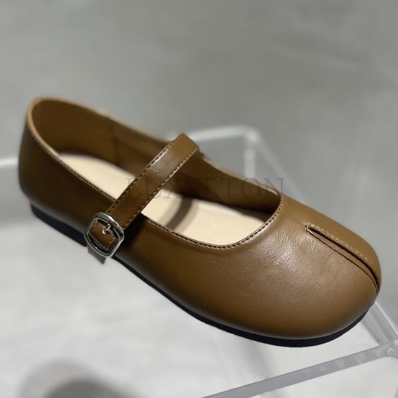 Модные женские сандалии новые с разрезным носком туфли Мэри Джейн на плоской подошве женские туфли-лодочки женские ретро винтажные женские повседневные новинки сплошные туфли ниндзя