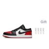 Мужские кроссовки Air Jordan 1 Low Bred Toe 2.0 White Varsity-Red Black 553558-161
