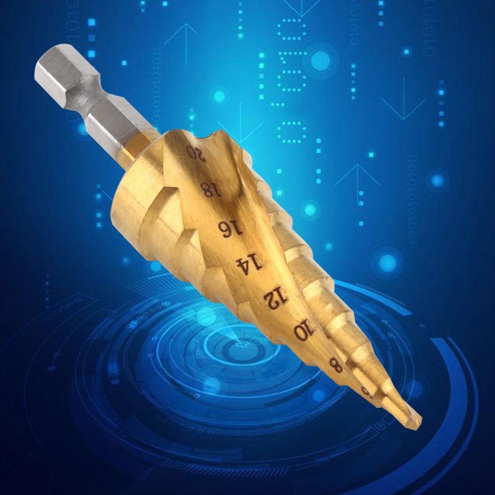 High Speed Steel Stepped Cone Drill Bit Titanium Coated Hole Saw  Power Tools