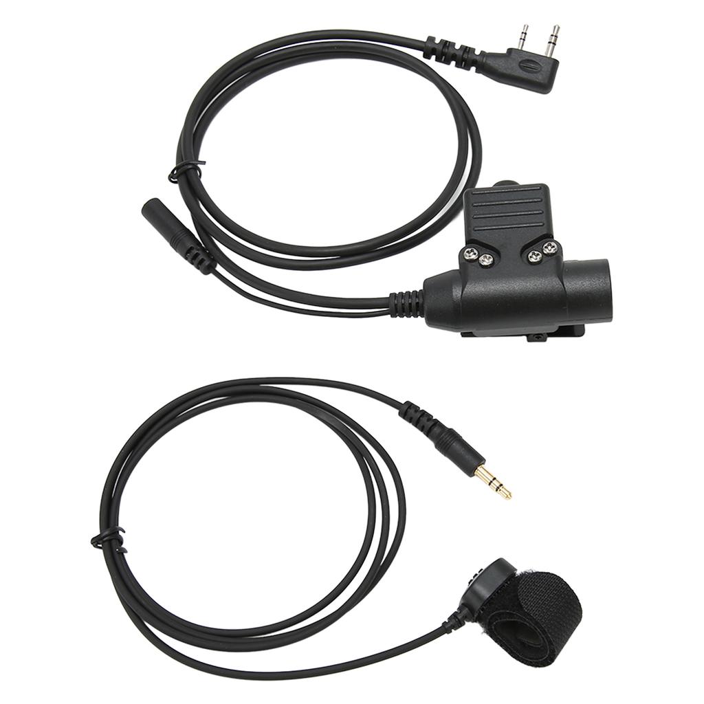 U94 PTT Adapter Push To Talk Button Walkie Talkie Military Headset Connector Replacement for