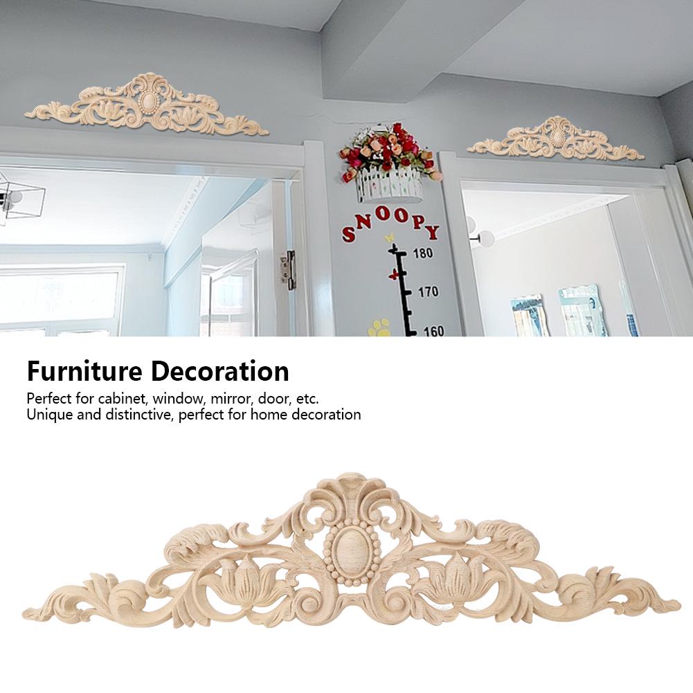 50x12 см европейский стиль резьба по дереву аппликация DIY украшение для домашней мебели двор