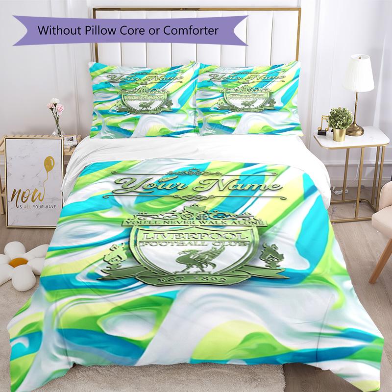 Liverpool Customize Your Name Bed Linens Perfect for Bedrooms Machine Washable Home Decor Christmas, WeddingPerfect
