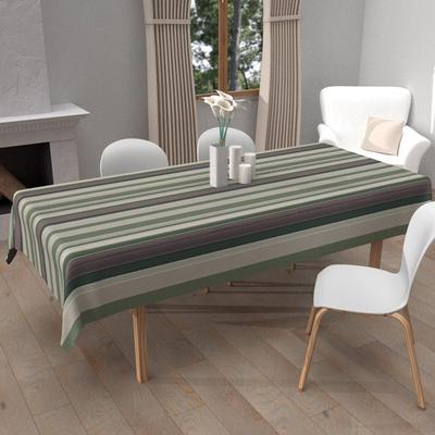 Прямоугольная скатерть с принтом против пятен 140x240 см BAYADERES хаки, Soleil d'Ocre