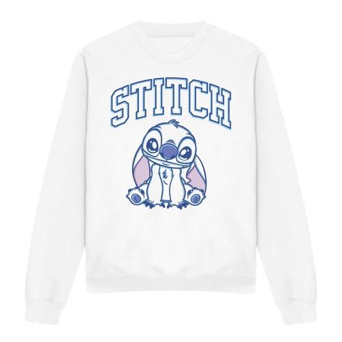 Lilo & Stitch Унисекс Взрослый Колледжный Свитшот с Круглым Вырезом и Мазками