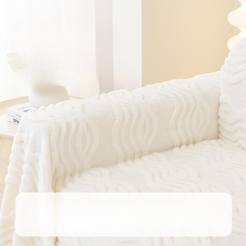 Зимний теплый удобный хлопковый бархатный диванный чехол Ins Style Cream Style нескользящий статический диванный чехол All-Inclusive Universal Cover
